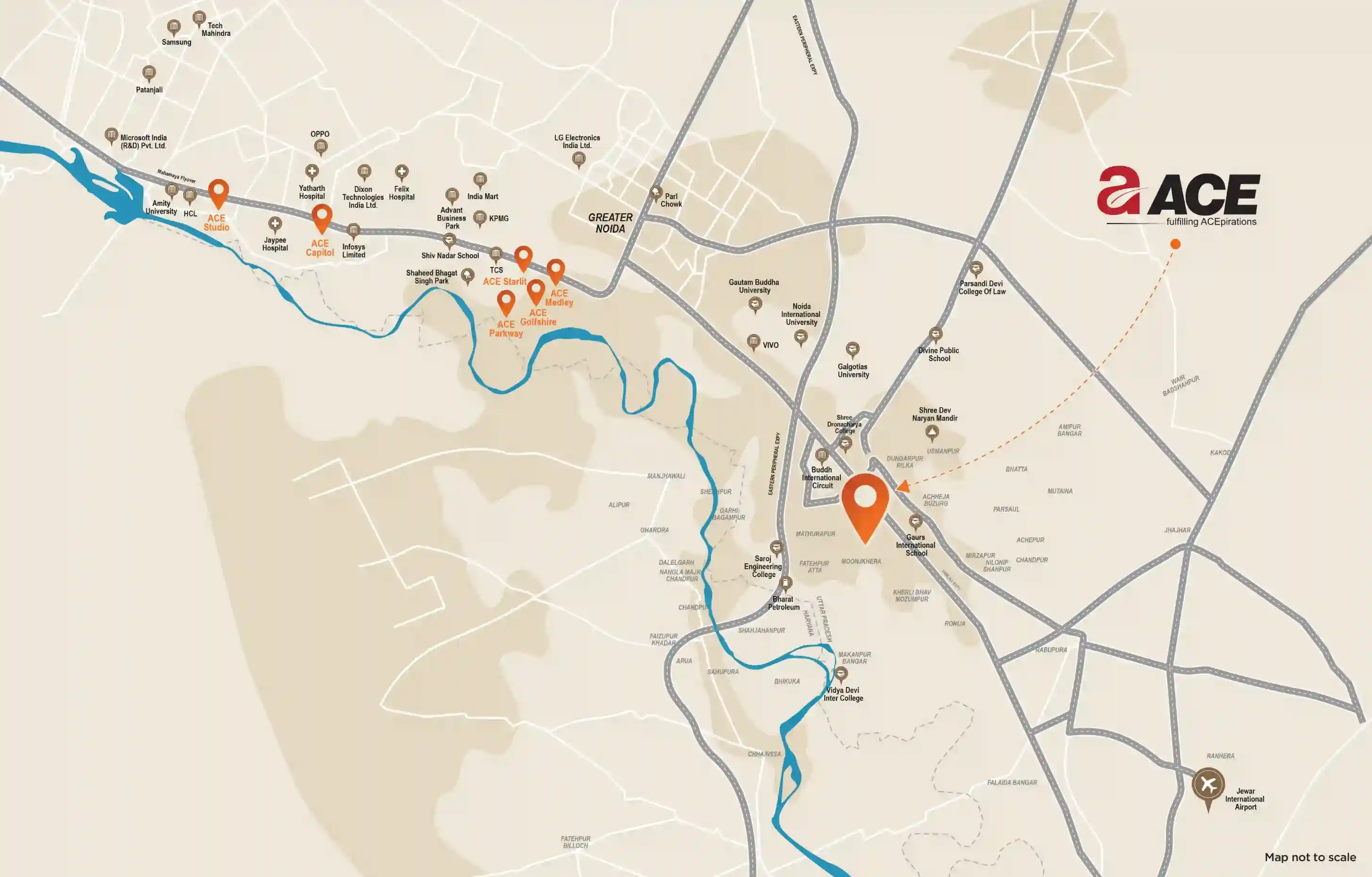 Location map of Ace terra
