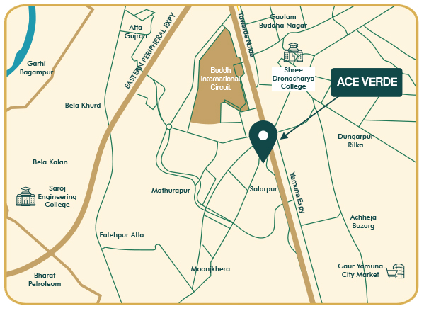 Location map of Ace Verde